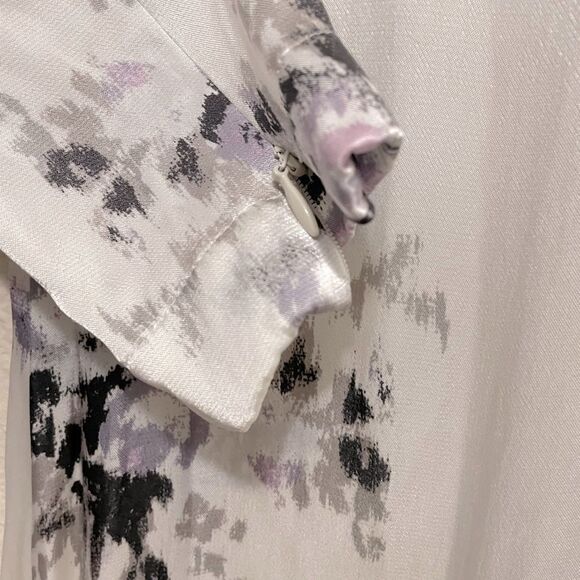 GANNI Cameron Fluted Floral Printed Satin Maxi Dress Size EU 34 US XS - Picture 8 of 12